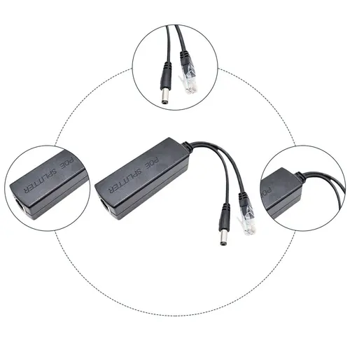 IP 카메라용 액티브 POE 분배기 어댑터, 이더넷 분배기 어댑터, 12V 2A 출력, IEEE 802.3af/at 표준 10/100Mbps 파워 3