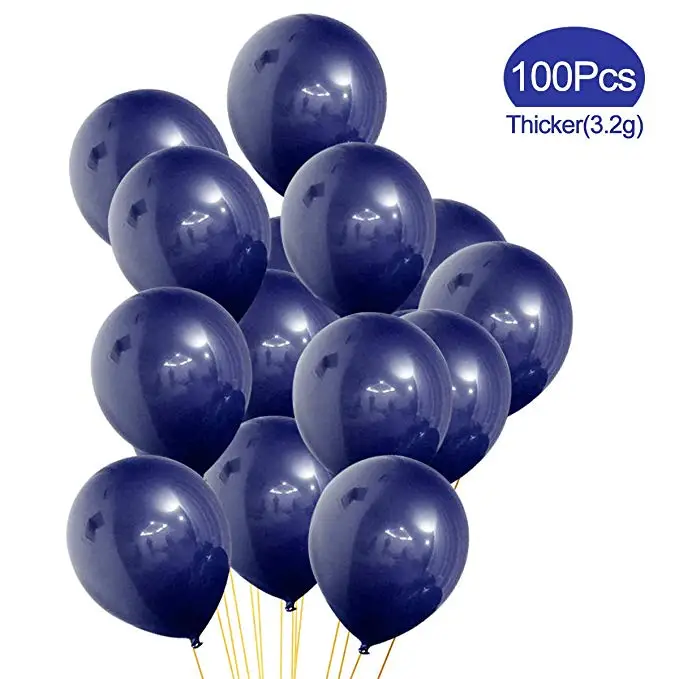 

100 Pcs 12inch Navy Blue balloons Party Latex Balloons Great for Birthday Wedding Baby Shower Party Decoration Dark Blue Global