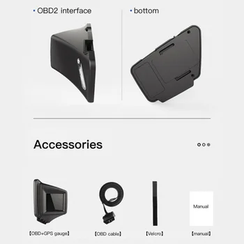 

HUD Head-Up Display Head-Up Display OBD Smart Gauge Dashboard Meter PC+ABS