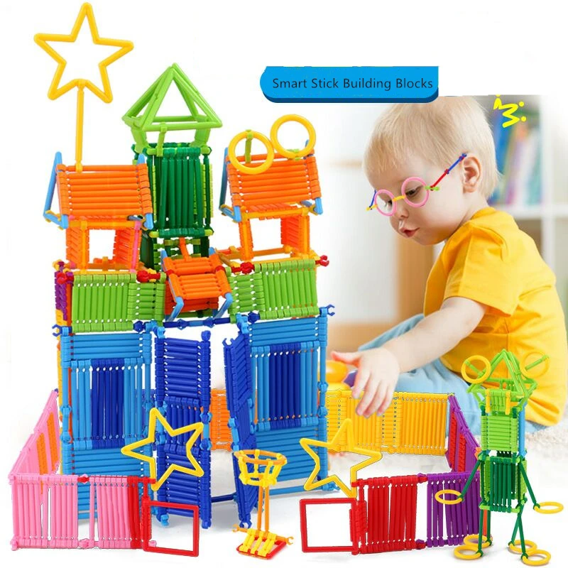 

Assembled Building Blocks DIY Smart Stick Blocks Imagination Creativity Educational Learning Toys Children Gift Puzzle Stick