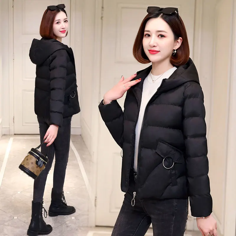 

Down Jacket Cotton-padded Clothes Women's Mid-length 2019 Winter New Style INS Loose-Fit Cotton-padded Clothes Hong Kong Style C