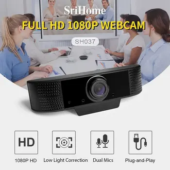 

Mini Webcam 1080P HD Computer PC WebCamera with Microphone Rotatable Cameras for Live Broadcast Video Calling Conference Work