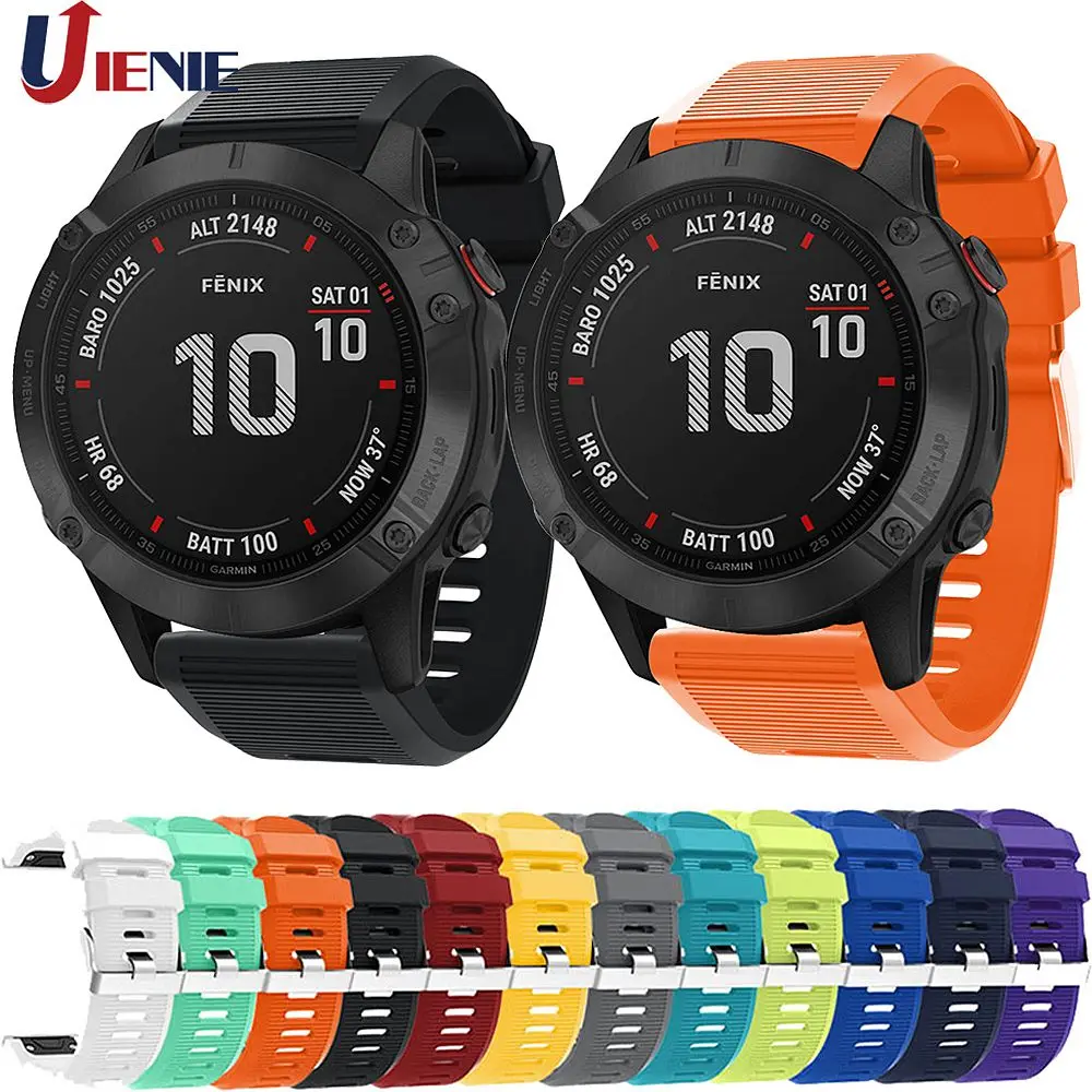 26 мм силиконовый ремешок для часов Garmin Fenix 6X 5X Plus/3/3HR/D2 Bravo часы браслет Quick Release Easy Fit