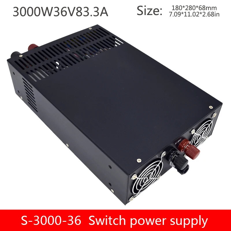 S-3000-36V импульсный источник питания Вход AC 110vdc/220vdc/380vdc Выход DC 36V80A Регулируемый цифровой дисплей источник питания