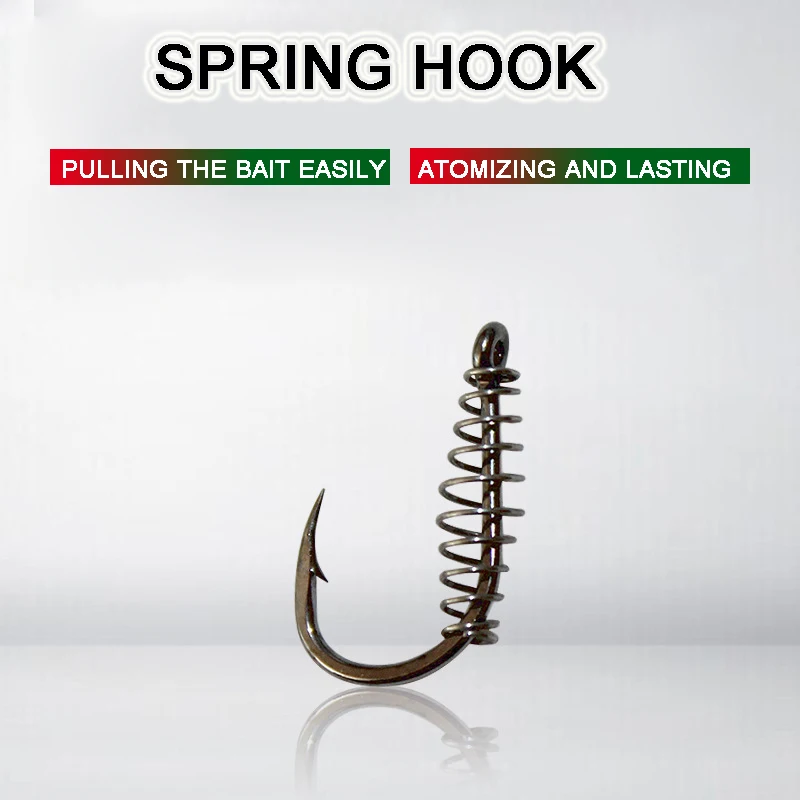 

Fishing Hook Spring Hook Blast Spring High Carbon Steel Hook Fishing Bait Holder Jig Accessories Carp Hook For Fish Accessories
