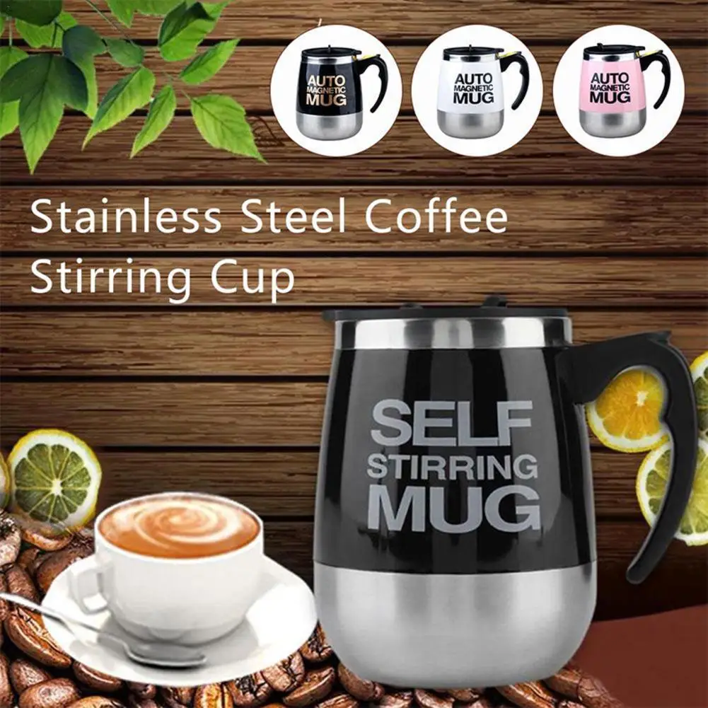 AUTO MAGNETIC MUG Coffee Milk Mix Cups 304 StainlessSteel Tumbler Creativty Electric Lazy Self Stirring Mug | Дом и сад