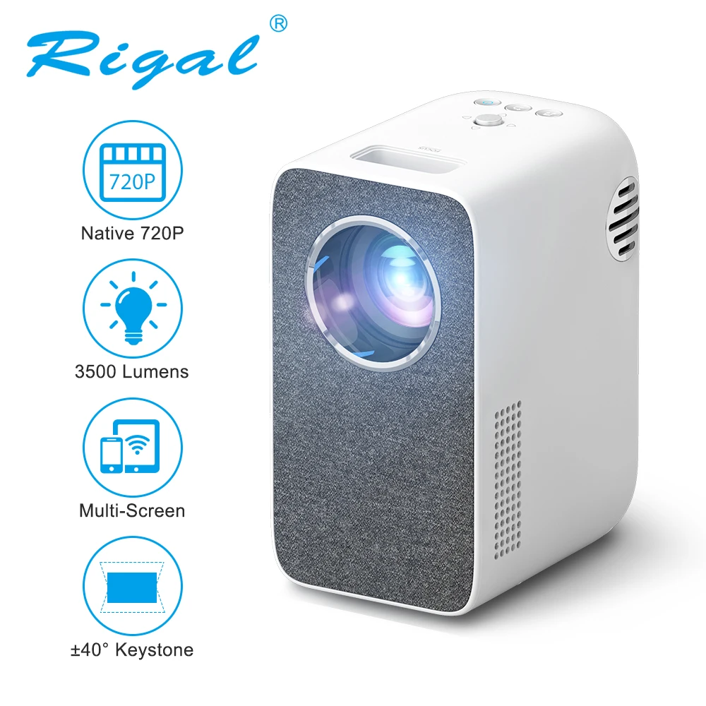 Мини-проектор Rigal RD855 1280X720P Wi-Fi 3500 лм | Электроника