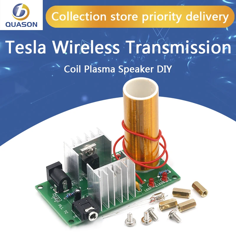 Mini Music Tesla Coil Plasma Speaker Wireless Transmission DIY Kit Drop Shipping Support 10166 | Электронные компоненты и