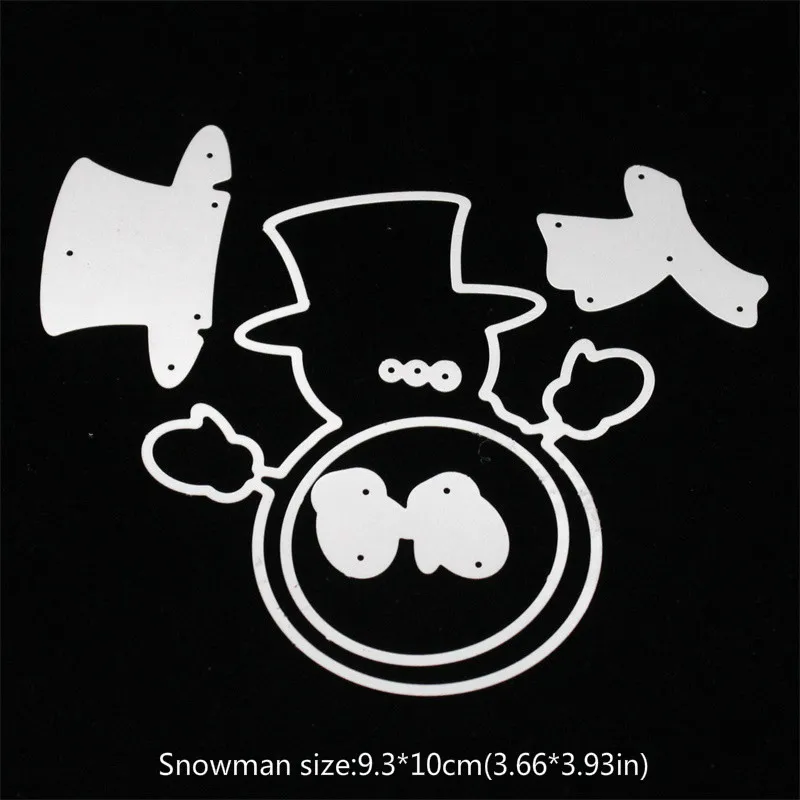 KSCRAFT Cute Snowman Shakers Stamp Metal Cutting Dies for DIY Scrapbooking/Card Making/Kids Fun Decoration Supplies