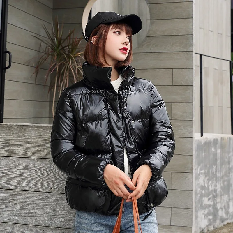 

Cotton Coat Women's Short Thick Women's Small Cotton-Padded Jacket 2019 New Style Korean-style Winter Thick Coat Thin Bright Sur