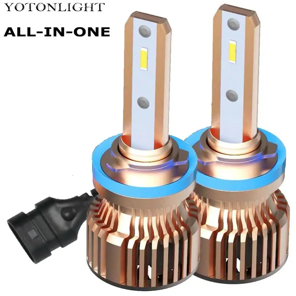 YOTONLIGHT 2 шт. супер яркий H1 светодиодные фары H4 H7 HB3 9005 H8 H9 H11 светодиодные лампы Hb4 9006 Светодиодная лампа автомобиля 60 Вт 12000LM 6000 К Авто 12v