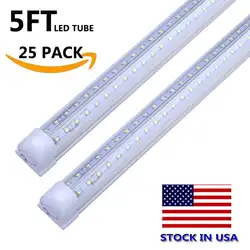 1.5 м LED Light Tube v-образный интегрировать двойная линия светодиодные лампочки 5ft 5 футов 1500 см светодиодные лампы для дома складе в США