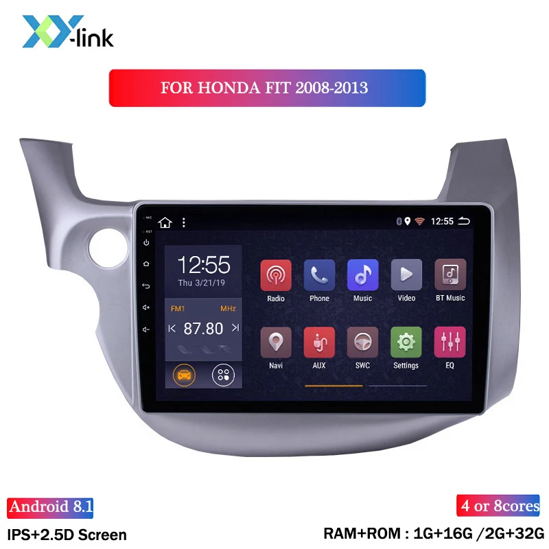 

Android 8.1 car dvd gps multimedia player 10 INCH For Honda FIT 2008-2013 car dvd navigation radio video audio player
