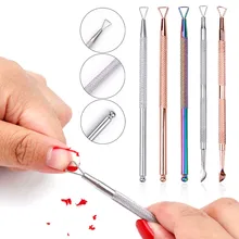 Средство для удаления гель-лака для удаления кутикулы толкатель из нержавеющей стали палочка для удаления стержней для ногтей УФ-гель лак для удаления омертвевшей кожи инструменты для ногтей