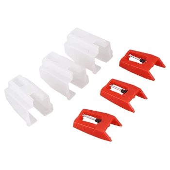 

3 Pcs Gramophone Stylus Vinyl Record Player Stylus Non-Moving Magnetic Phono Audio Accessories Phonograph Accessories