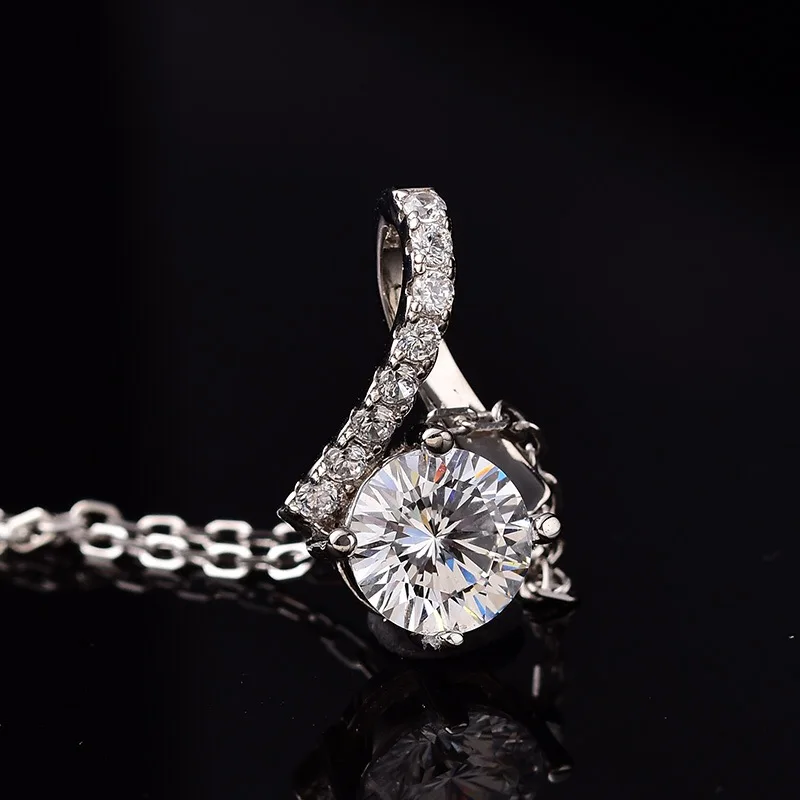 Kkmall магазин круглый 1.00ct D VVS Подсолнух Форма Подвески Роскошные Ювелирные изделия