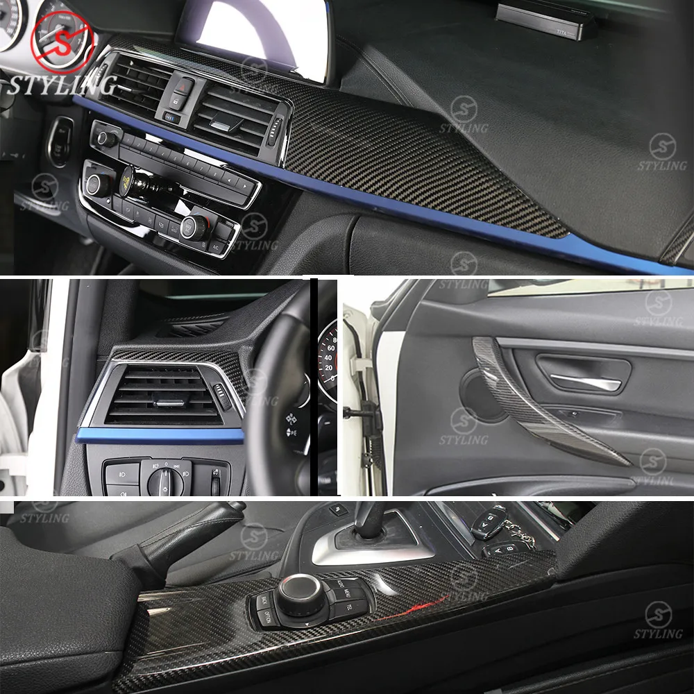 Автомобильные аксессуары для BMW F30 F36 F34 F32 F80 F82 внутренняя Обложка из углеродного
