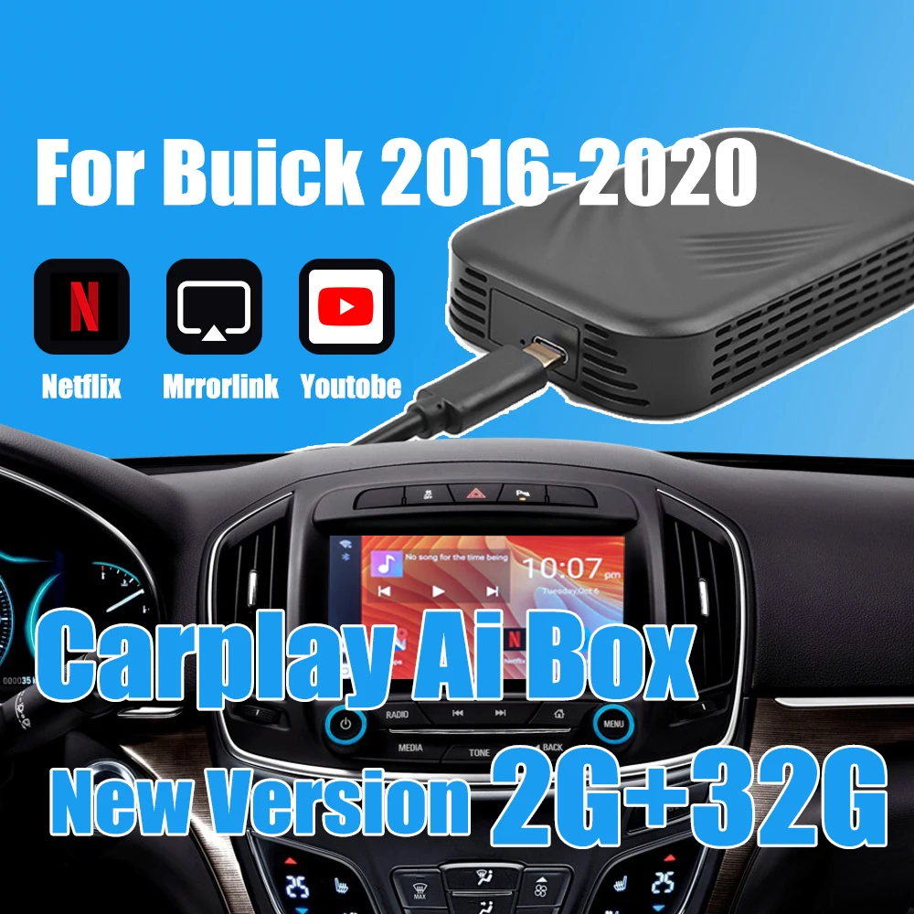 

Carplay Ai Box For Buick New upgrade 2+32G Navigation Gps Car Radio Multimedia Video Player Android 7.0 Auto TV Box Car Player