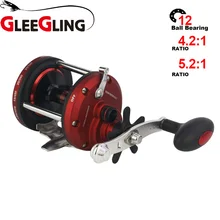 GLEEGLING высокоскоростная рыболовная Катушка 12BB принадлежности для ловли карпа 4,2: 1/5. 2:1 соотношение лодка рыболовное колесо металл/пластиковая проволочная чашка