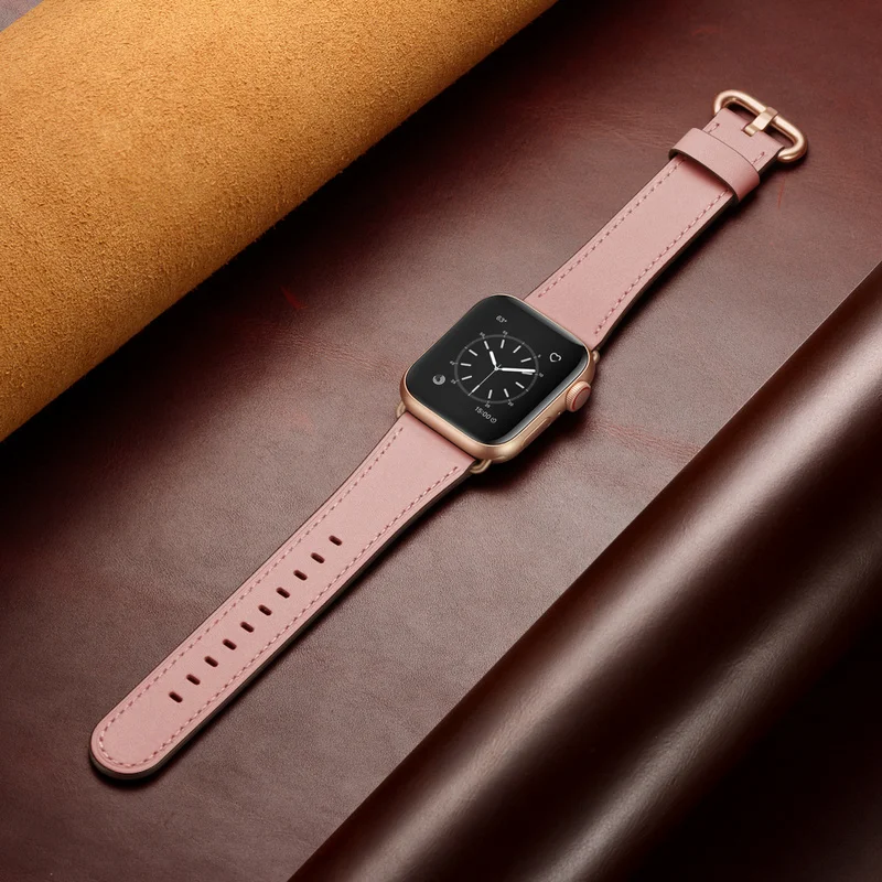 Ремешок для браслета из натуральной кожи Apple Watch Band 3 2 1 Iwatch Series 42 мм 38 ультратонкий