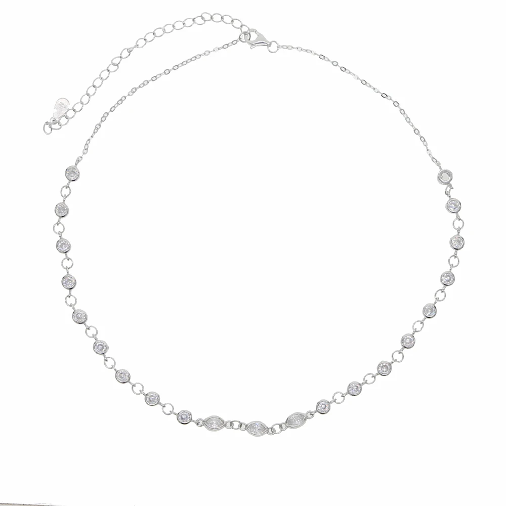 Bling bling 925 cz Кристалл колье ожерелье золотой цвет цепь глаз камень короткое ожерелье с подвеской для женщин ювелирные изделия Прямая поставка