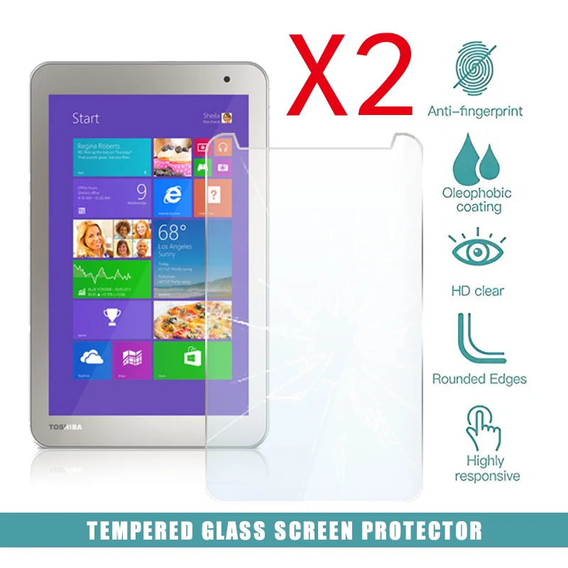 2Pcs Tablet Tempered Glass Screen Protector Cover for Toshiba Encore 2 WT8-B-102 WT8-B32CN 8&quot Film | Компьютеры и офис