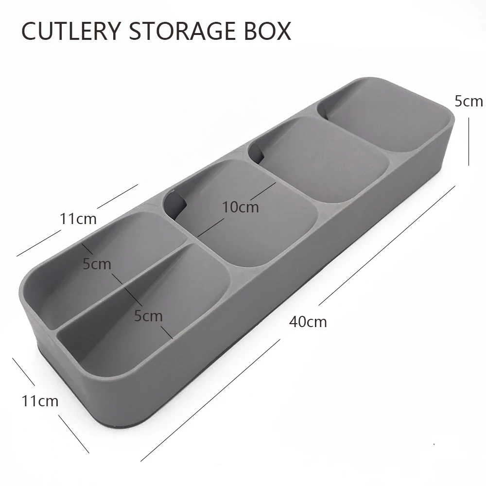 Практичный органайзер ящик лоток ложка, столовые приборы разделения отделки стеллаж для хранения коробка столовые приборы Органайзер, кухонные аксессуары Органайзер - Цвет: A -1