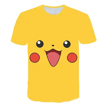 

kawaii 3D baby girls clothes Super Pokemon T Shirt kids Pikachu Children's clothes Japan Anime camiseta gift boys clothes Tops