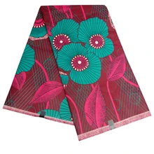 С цветочным принтом, нигерийская Анкара, африканская модная восковая ткань, дизайн, настоящая голландская восковая ткань