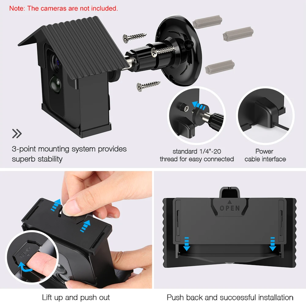 3 упаковки настенный кронштейн комплект для Blink XT камера Всепогодная 360 градусов Защитная Антибликовая УФ камера система безопасности
