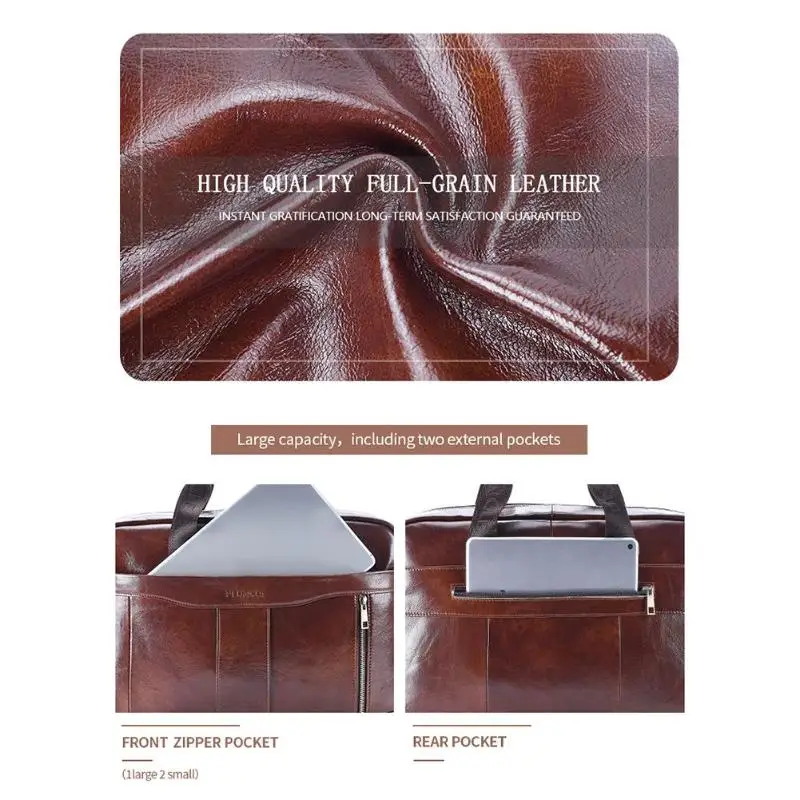 Мужской портфель из натуральной кожи, сумка для ноутбука из натуральной кожи, сумка-мессенджер для ноутбука, сумка через плечо, Офисная сумка