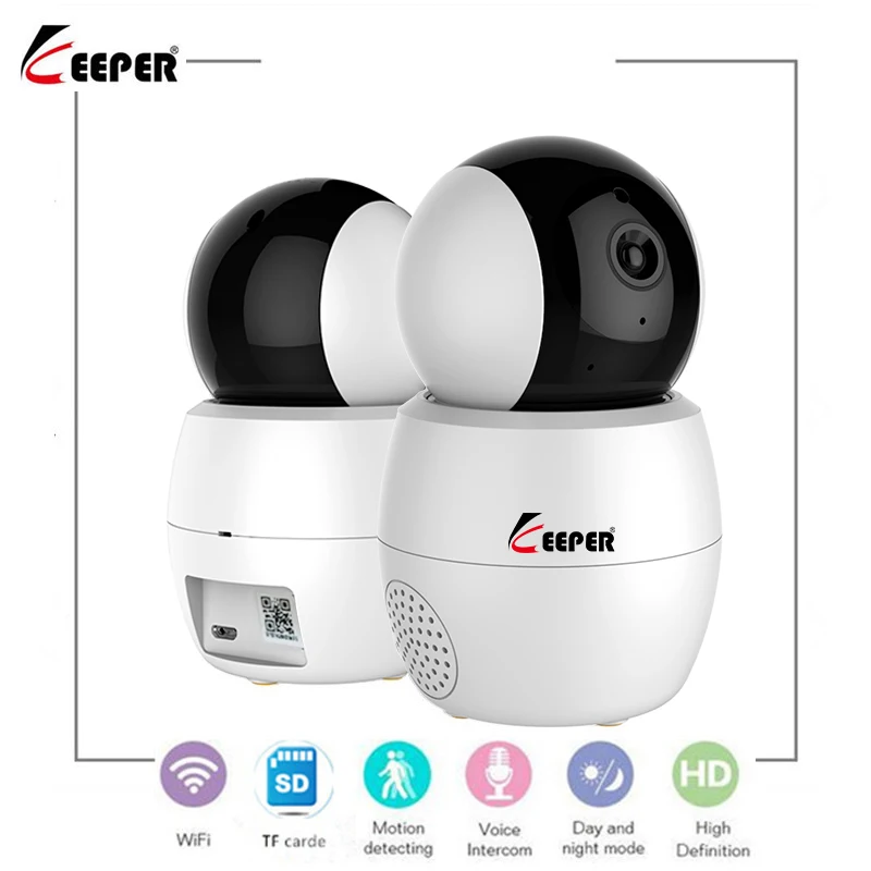 Keeper 355 degree 1080P Security Wireless wifi smart camera IR Night Vision support 256GB Baby Monitor two way audio IP Camera