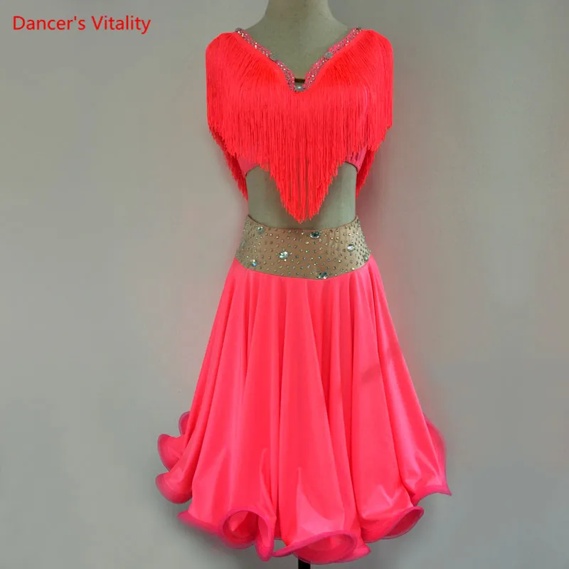 Customized Latin Dance Competition Clothes For Adults And Children High