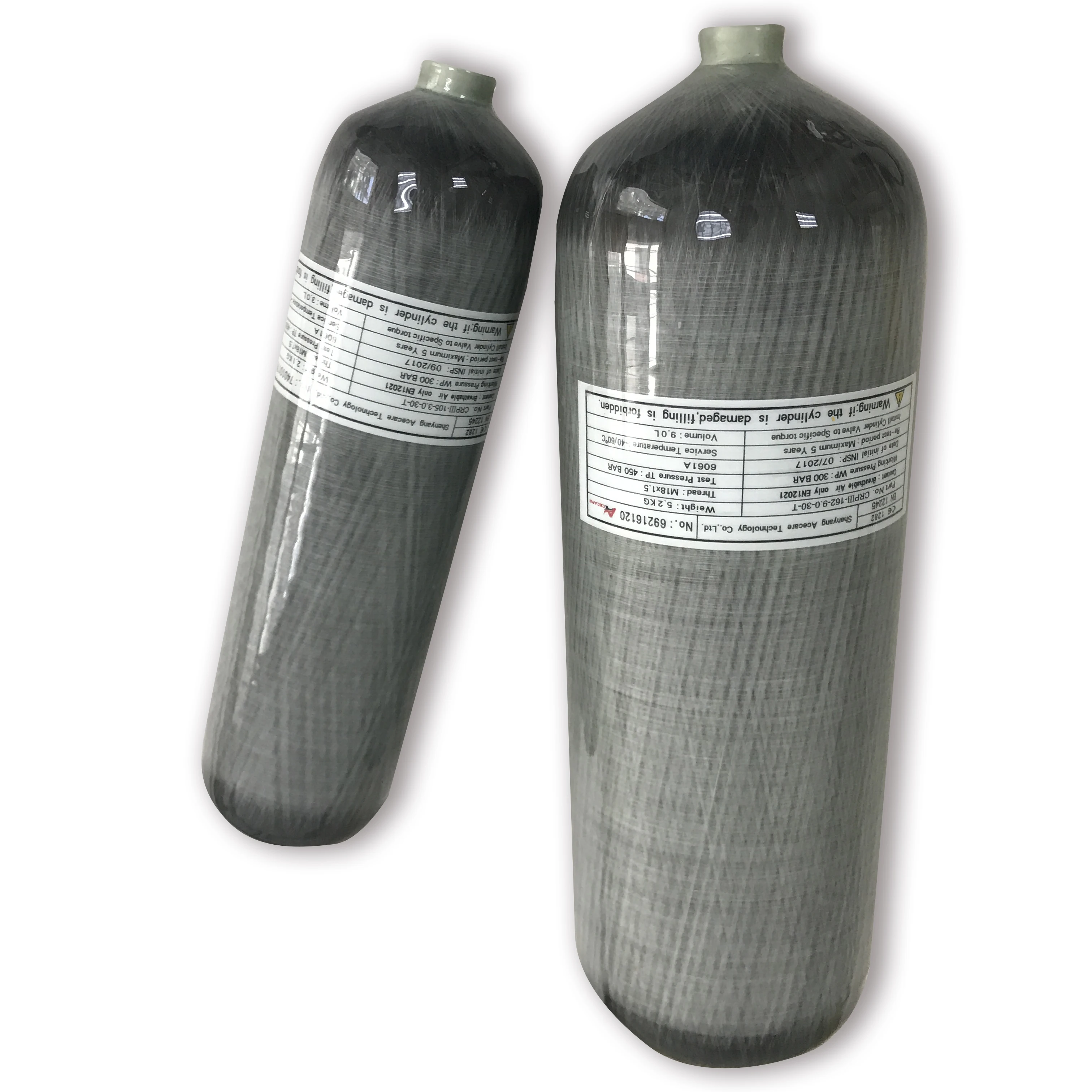 Acecare Pcp Air Rifle Cylinder Carbon Fiber 3L/9L 4500Psi Tank Compressed Air Guns To Hunt Air Rifle Speargun Spearfishing Pcp