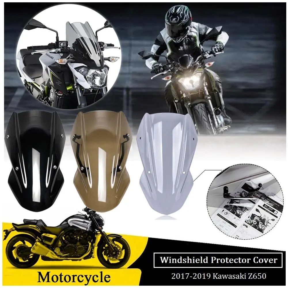 Для 2017 2018 2019 Kawasaki Z650 Z 650 мотоцикл лобовое стекло ветровое Flyscreen ветровой дефлектор