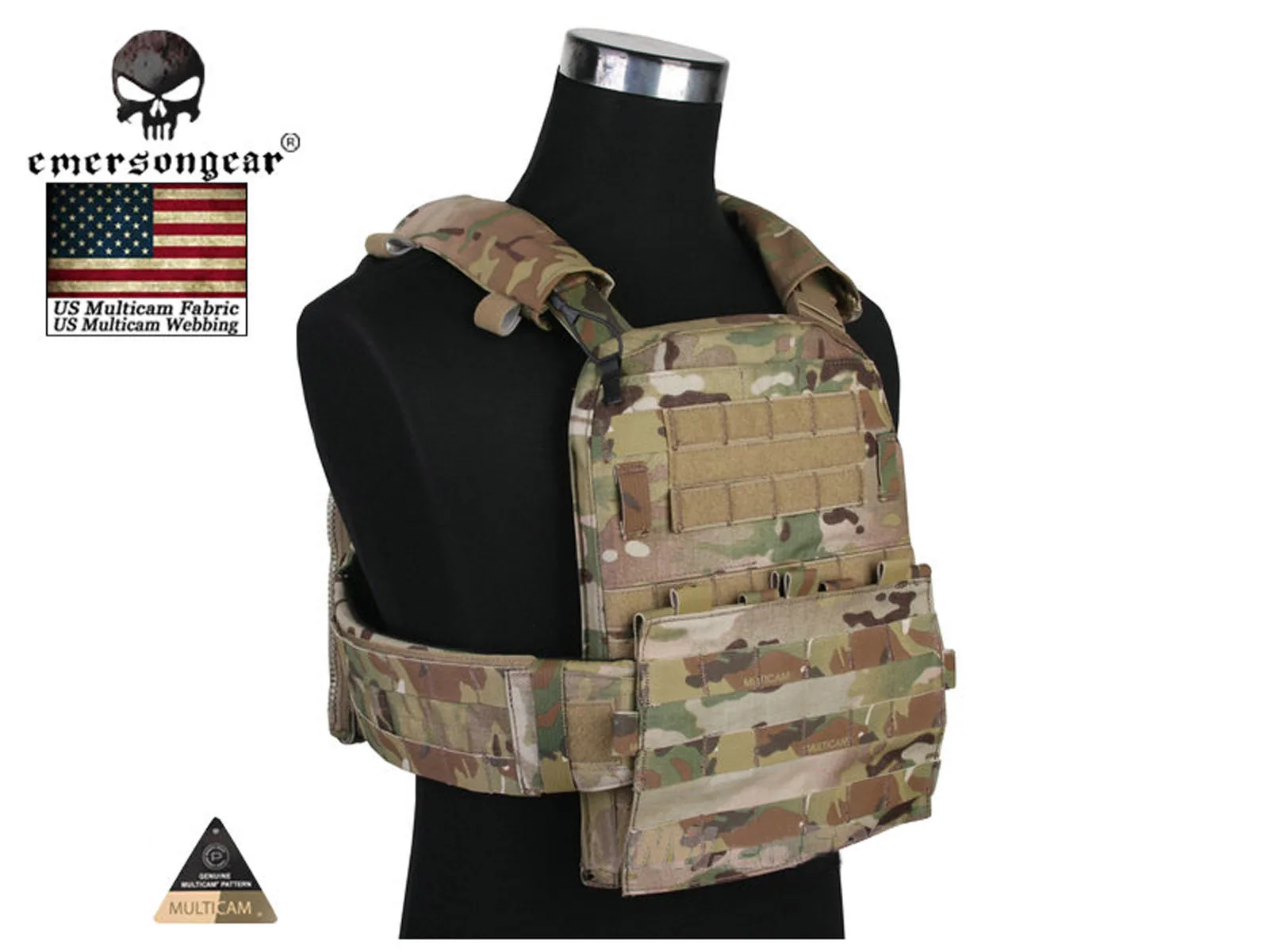 

EMERSON-Adaptive Vest, Airsoft Combat Fabric, AVS Vest, Multicam, EM7397MC, Heavy Version