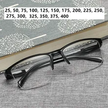 Мужские и женские черные полимерные очки для чтения 1,75, полуоправа, портативные сверхлегкие увеличительные пресбиопические очки для дальнозоркости, квадратные 1,5 2,0