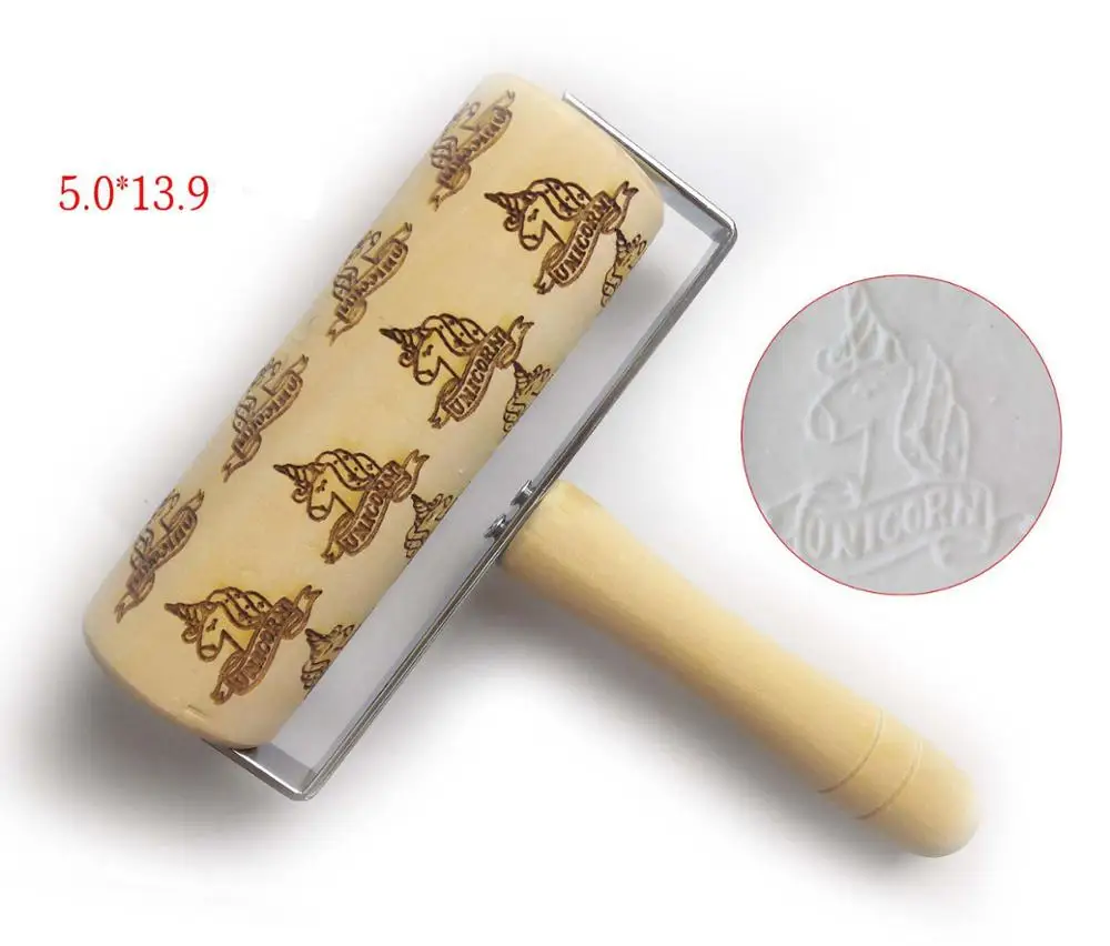 F Christmas Embossed Rolling Pin Baking Cookies Roller Christmas Wooden Rolling Pins For Baking Embossed Cookies Dropship - Цвет: F