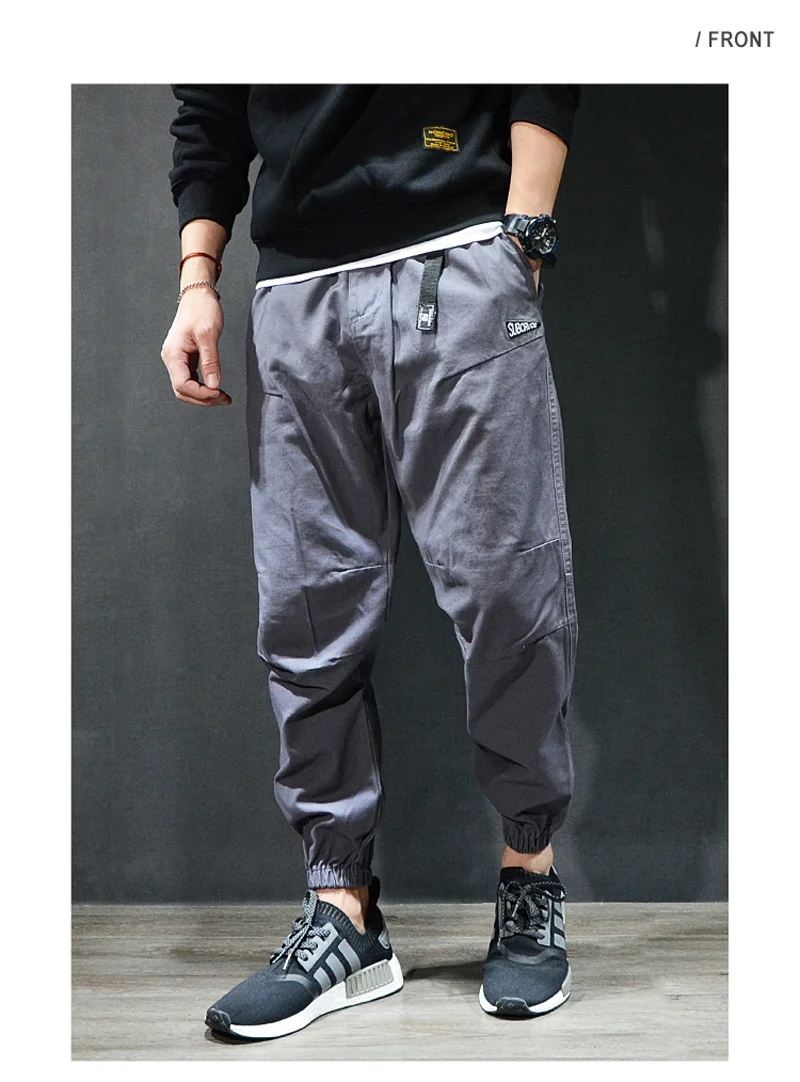 Модные уличные мужские джинсы повседневные для отдыха Jogger брюки, расцветка черная и хаки винтажные классические брюки карго мужские хип хоп джинсы Homme