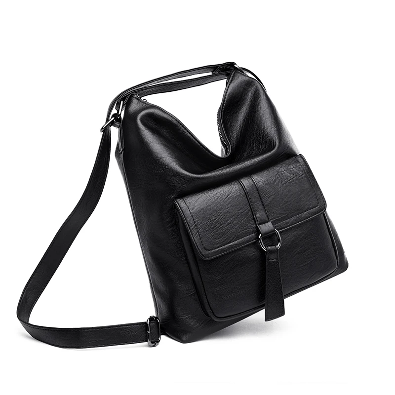 

2019 multi-function double shoulder bags designer leather handbags high quality big capacity tote handbag female sac a main red