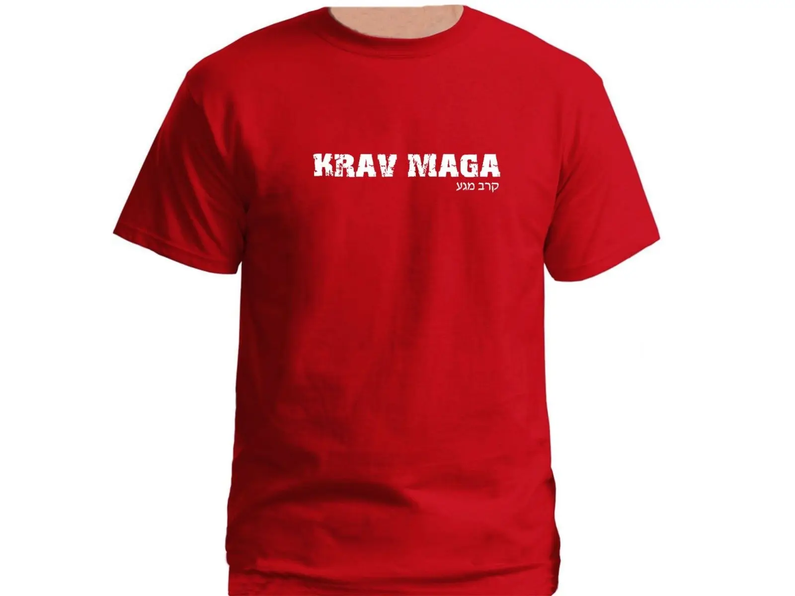 Футболка Krav Maga Закрытая на английском/иврит летняя хлопковая футболка в стиле