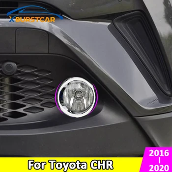 

Xburstcar Auto 2Pcs/Set ABS Chrome Car Front Fog Lamp Lights Decoration Cover For Toyota C-HR CHR C HR 2016 - 2020 Accessories