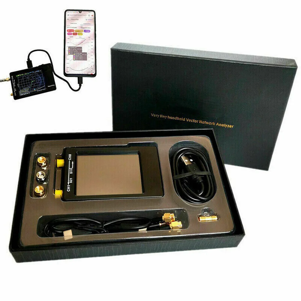 

NanoVNA-H Frequency Vector Network Analyzer 70DB 2.8inch Touch Screen TX RX S11S21 Parameter Detection Battery Wireless Analyzer