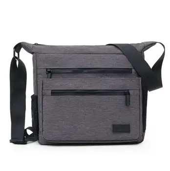 

YILUNXI Large capacity men's messenger bags Pure color male one-shoulder bag Leisure simple man's nylon single-shoulder bag