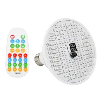 

E27 204LED Timing Dimmable Bulb Garden Plant Growing Supplementary Light With Remote Control For Indoor Plant Light Supplement