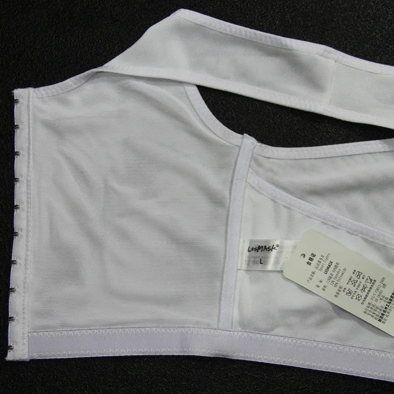 Ruoru Tomboy Chest Binder Les Lesbian Casual Breathable Binder Trans Tank Top Vest Tomboy Bra Plus Size Buckle Short breast binder