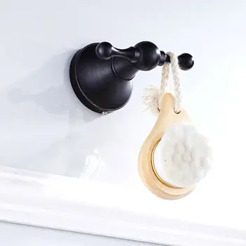 

Modern Round Wall Mounted Door Brass Hook Shower Robe Towel Coat Holder Hanger 11UA