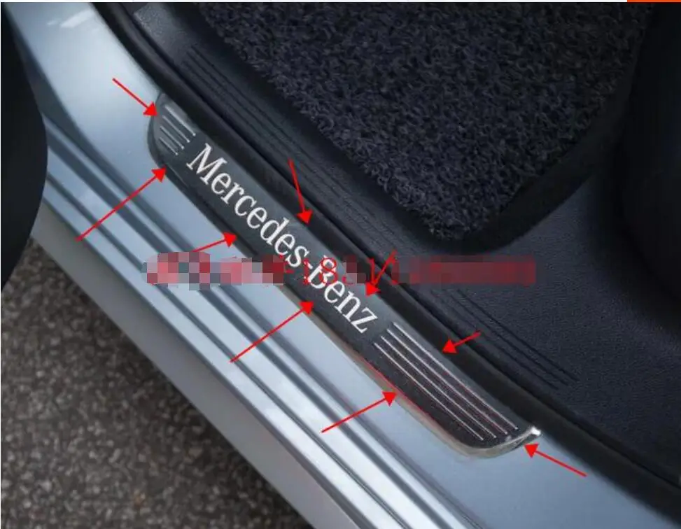 Подходит для W205 C W253 GLC W213 E Добро пожаловать педаль яркая доска светодиодный светильник порога бар задний порог светильник