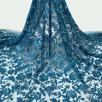 

5 Yards Lace High Quality African Lace Tulle Lace Fabric Newest French Lace For Women Wedding Dress HX2931