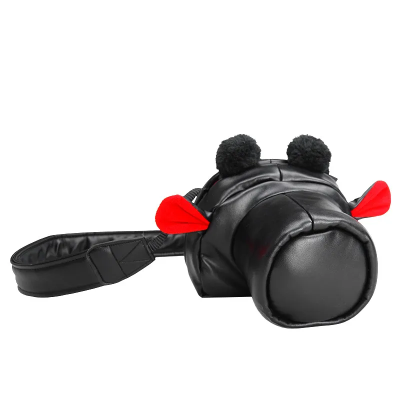 

CamDress black animal shape style leather Senior handmade Customized camera bag shock absorption for Sony Nikon Pentax